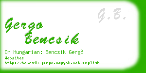gergo bencsik business card